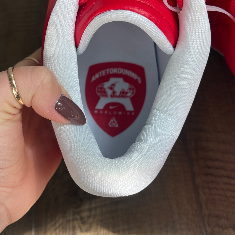 Nike Red and White Men's Athletic Shoes - Picture 5 of 6